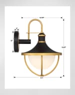 Image 5 of 5: Crystorama Atlas 1-Light Outdoor Sconce