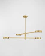 Image 2 of 5: Crystorama Orson 4-Light Linear Chandelier 