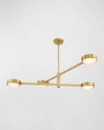 Image 3 of 5: Crystorama Orson 4-Light Linear Chandelier 