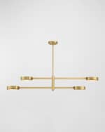 Image 4 of 5: Crystorama Orson 4-Light Linear Chandelier 