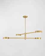 Image 1 of 5: Crystorama Orson 4-Light Linear Chandelier 