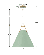 Image 5 of 5: Crystorama  Xavier 3-Light Pendant Light 