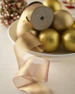 Image 1 of 2: D. Stevens Antique Metallic Gold Mesh Ribbon, 3"W x 25 Yards