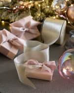 Image 1 of 2: D. Stevens Platinum Metallic Mesh Ribbon, 3" x 25 Yards