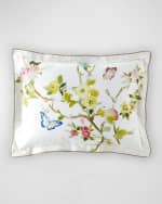 Image 1 of 3: Designers Guild Fiore d'Acqua Peony Reversible Standard Sham