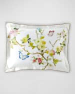 Image 1 of 3: Designers Guild Fiore d'Acqua Peony Reversible King Sham