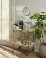 Image 2 of 2: MacKenzie-Childs Sterling Check School Wall Clock