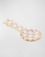 Image 1 of 2: MacKenzie-Childs Rosy Check Ceramic Spoon Rest
