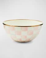 Image 1 of 2: MacKenzie-Childs Rosy Check Enamel Everyday Bowl, Small