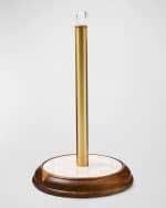Image 1 of 5: MacKenzie-Childs Rosy Check Wood Paper Towel Holder