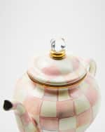 Image 3 of 4: MacKenzie-Childs Rosy Check Enamel Teapot, 4 Cup