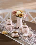 Image 4 of 4: MacKenzie-Childs Rosy Check Enamel Teapot, 4 Cup