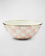 Image 1 of 2: MacKenzie-Childs Rosy Check Enamel Everyday Bowl, Medium