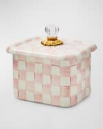 Image 1 of 4: MacKenzie-Childs Rosy Check Recipe Box