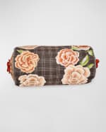 Image 1 of 2: MacKenzie-Childs Field Study Floral Beaded Bolster Pillow, 8" x 16"