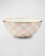 Image 1 of 2: MacKenzie-Childs Rosy Check Enamel Everyday Bowl, Large
