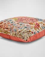 Image 3 of 3: MacKenzie-Childs Flower Field Throw Pillow, 19" Square