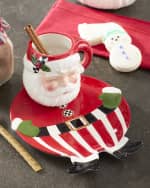 Image 2 of 2: MacKenzie-Childs Nick's Pick Santa Milk & Cookies, Set of 2