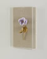 Image 3 of 3: Tommy Mitchell "Pansy Study 4" Wall Art