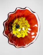 Image 2 of 4: Dale Tiffany Fiore Art Glass Wall Decor, 12" Round 
