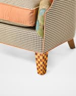 Image 4 of 4: MacKenzie-Childs Field Study Floral and Gingham Accent Chair