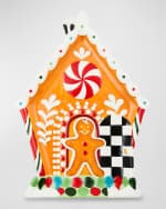 Image 1 of 2: MacKenzie-Childs Bake Shop Gingerbread House Cookie Plate