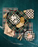 Image 2 of 2: MacKenzie-Childs Tartan Black Serving Platter