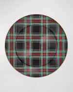 Image 1 of 2: MacKenzie-Childs Tartan Black Serving Platter