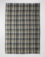 Image 2 of 3: Mantas Ezcaray Mia Collection Mohair-Blend Throw Blanket 