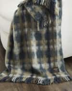 Image 1 of 3: Mantas Ezcaray Mia Collection Mohair-Blend Throw Blanket 