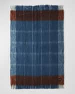 Image 3 of 4: Mantas Ezcaray Twist Frame Collection Mohair-Blend Throw Blanket 
