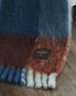 Image 4 of 4: Mantas Ezcaray Twist Frame Collection Mohair-Blend Throw Blanket 