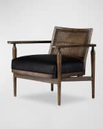 Image 1 of 7: Four Hands Xavier Leather Accent Chair
