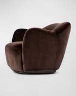 Image 4 of 9: Four Hands Julius Velvet Swivel Chair