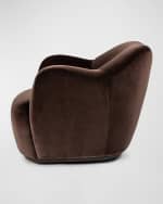 Image 5 of 9: Four Hands Julius Velvet Swivel Chair