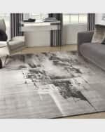 Image 2 of 5: Nourison Charcoal Stroke Power-Loomed Rug, 8' x 10'