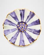 Image 1 of 5: MacKenzie-Childs Plum Check Ceramic Saucer