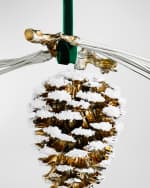 Image 4 of 6: Michael Aram Pine Cone Snowy Christmas Ornament