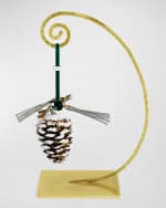 Image 5 of 6: Michael Aram Pine Cone Snowy Christmas Ornament