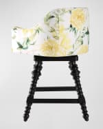 Image 6 of 6: Peninsula Home Collection Loren Swivel 26" Counter Stool