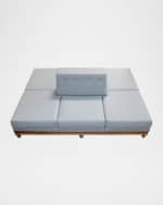 Image 3 of 7: Peninsula Home Collection Gemini Vegan Leather Double-Sided Sofa, 98"