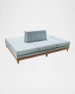 Image 4 of 7: Peninsula Home Collection Gemini Vegan Leather Double-Sided Sofa, 98"