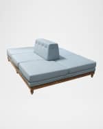 Image 1 of 7: Peninsula Home Collection Gemini Vegan Leather Double-Sided Sofa, 98"