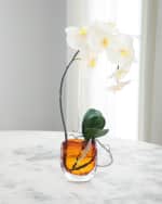 Image 1 of 2: John-Richard Collection Caramel Orchid 24" Faux Floral Arrangement in Glass Vase