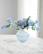Image 1 of 2: John-Richard Collection Sky Shadows 17" Faux Floral Arrangement in Glass Vase
