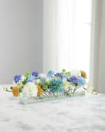 Image 1 of 2: John-Richard Collection Modern Organic 10" Faux Floral Arrangement in Glass Vase