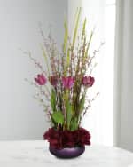 Image 1 of 2: John-Richard Collection Eggplant Peonies 37" Faux Floral Arrangement