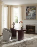 Image 2 of 2: John-Richard Collection Golden Orchid 21" Faux Floral Arrangement in Glass Vase
