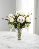 Image 1 of 2: John-Richard Collection Moon Shadows 23" Faux Floral Arrangement in Glass Vase