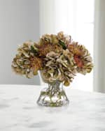 Image 1 of 2: John-Richard Collection Mossey Garden 12" Faux Floral Arrangement in Glass Vase